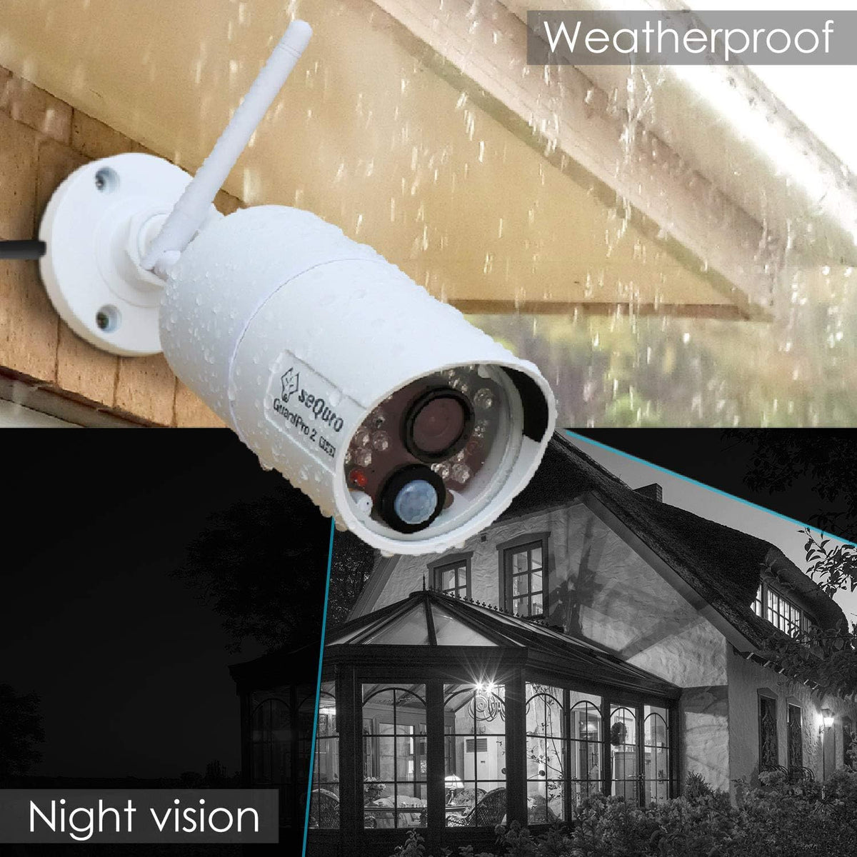 Wireless Security Camera System with Monitor, 1080P Night Vision Y445