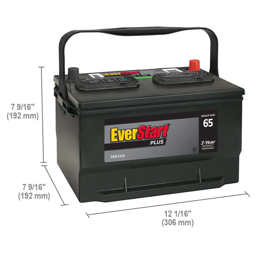 Lead Acid Automotive Battery Group Size 65 12 Volt 750 CCA B4198
