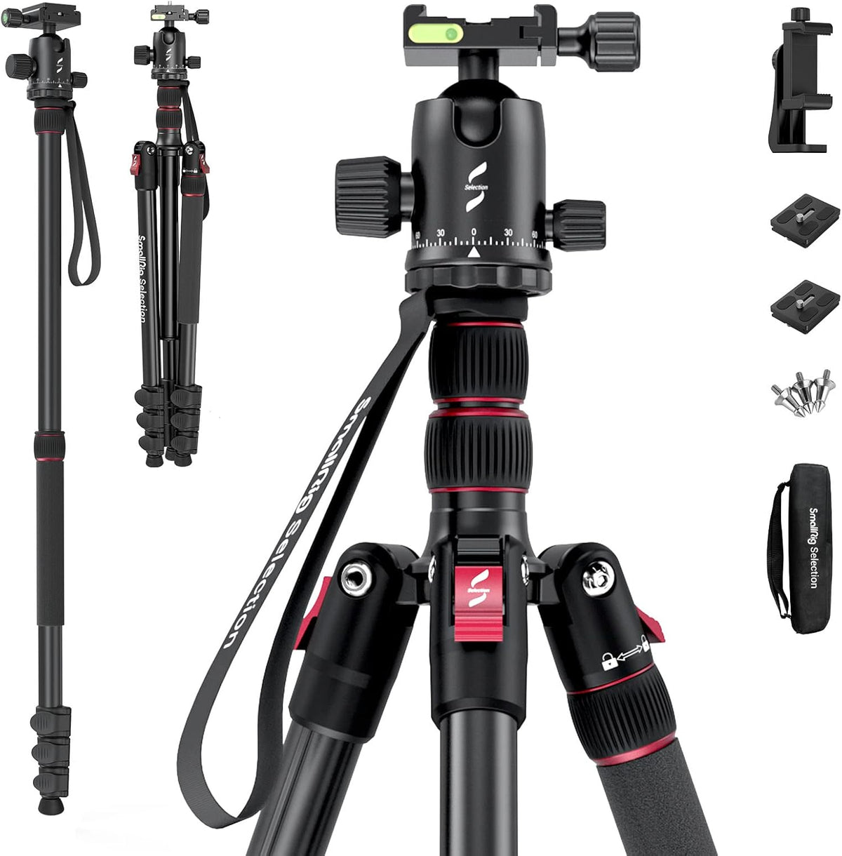 Foldable Aluminum Camera Tripod and Monopod N933581