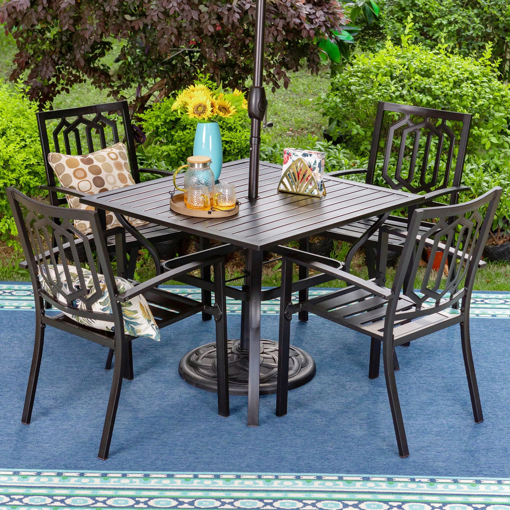 6-Piece Outdoor Patio Set with 10 FT Umbrella D74728