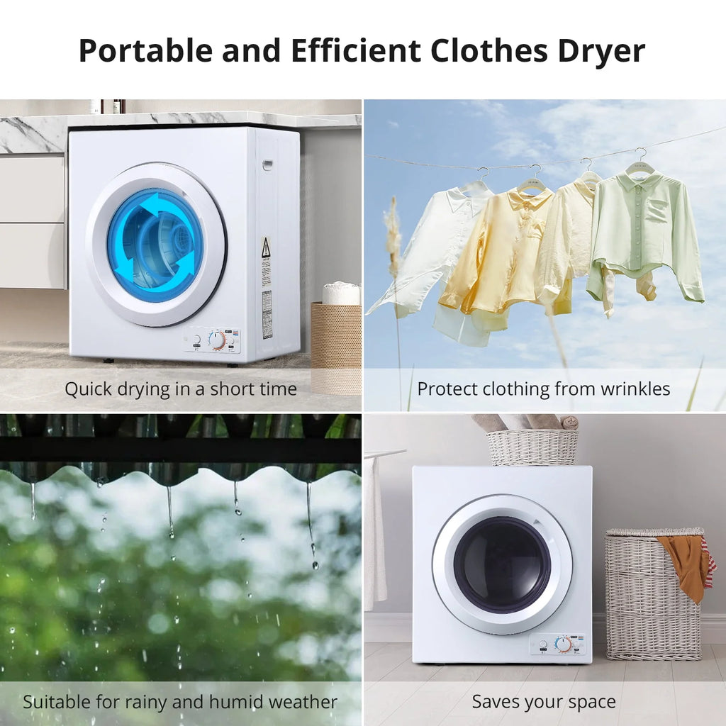 Portable Compact Electric Clothes Dryer 2.6cu.Ft 1400W S410212