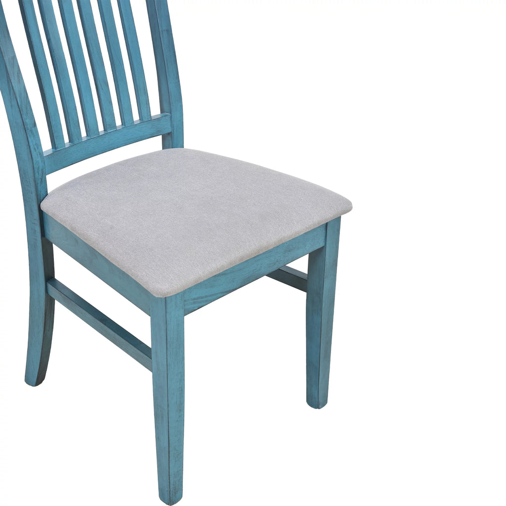 6 Piece Wood Dining Table Set with 4 Upholstered Chairs and Bench Q958