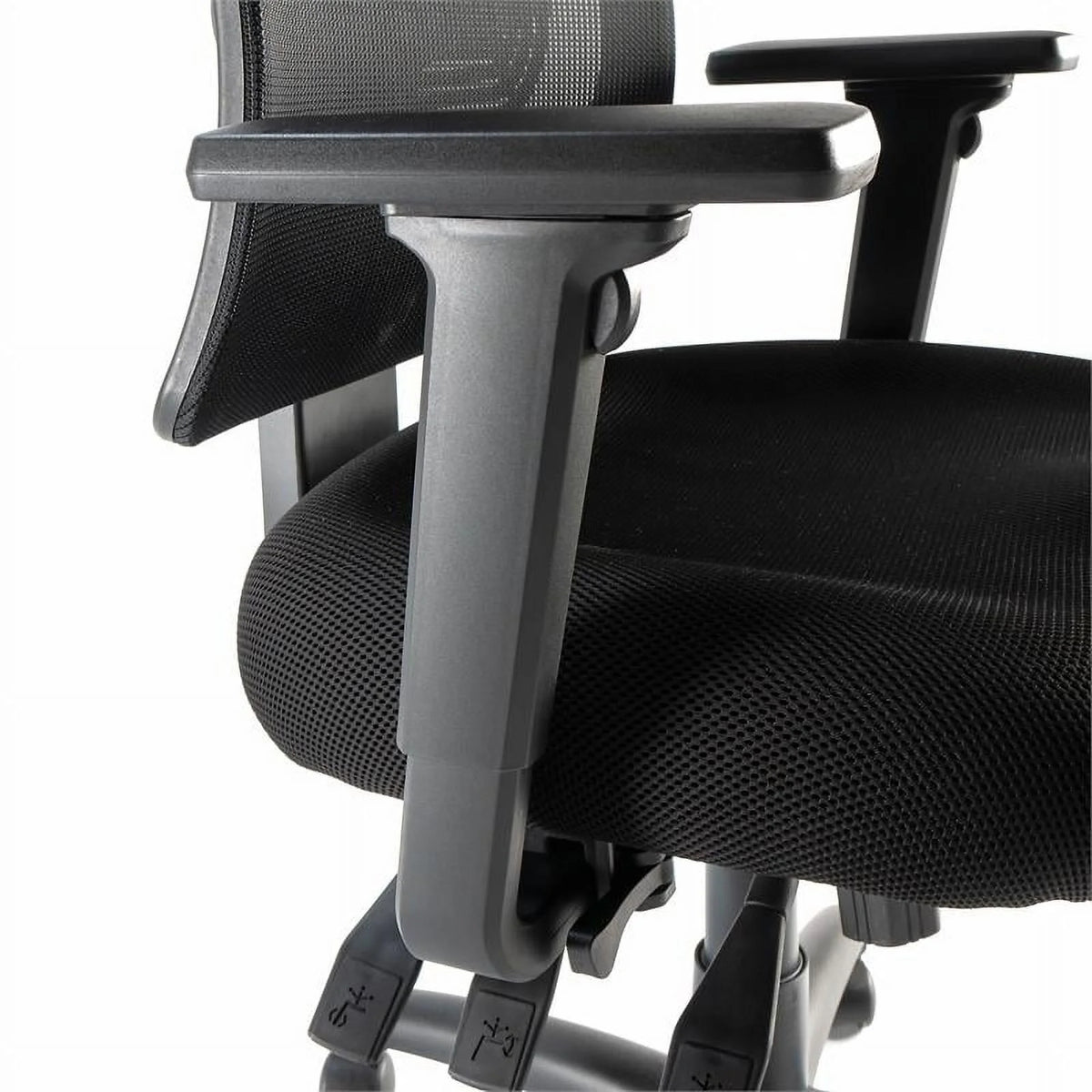 High Back Fabric Executive Office Chair in Black M21255