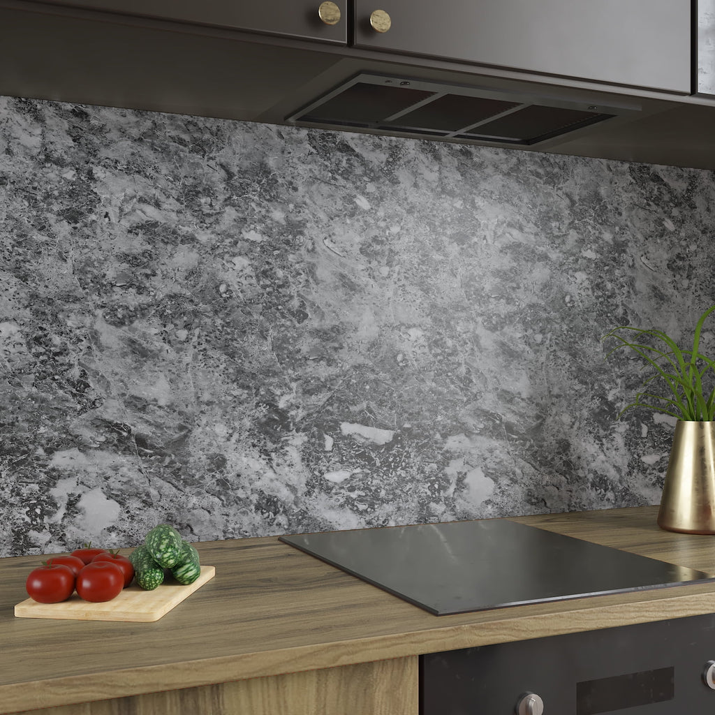 Charcoal Grey Marble Contact Paper Self Adhesive Waterproof Vinyl Wallpaper E39378