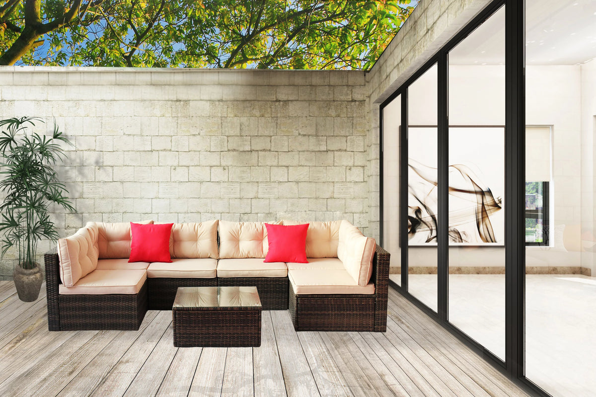 7 Pieces PE Rattan Patio Furniture Set M3502