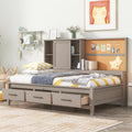 Twin Size Lounge Daybed with Storage Shelves and 3 Drawers G269