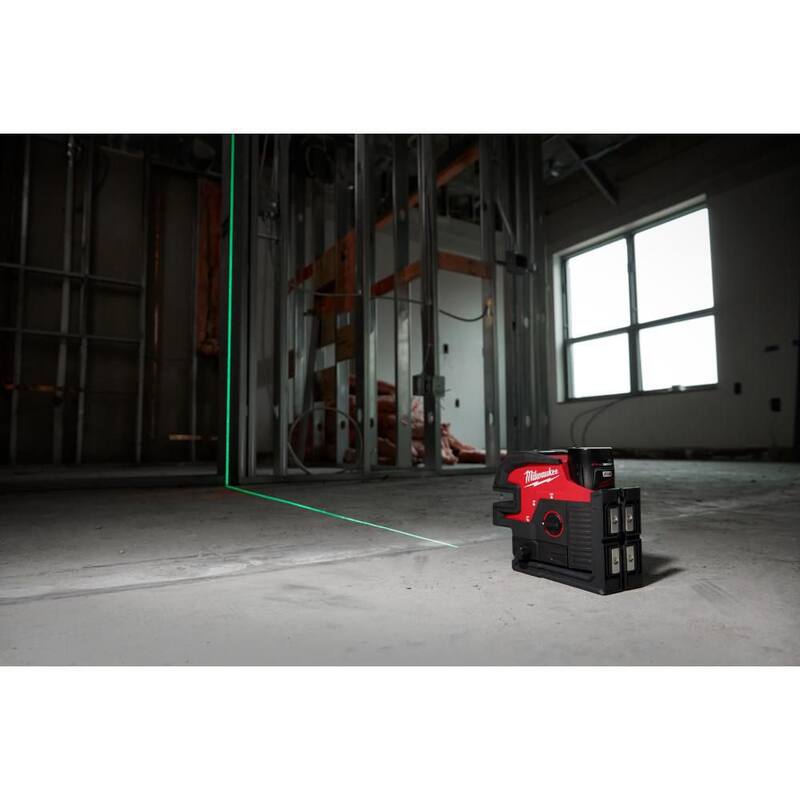12-Volt Lithium-Ion Cordless Green Cross Line Laser Kit P80625
