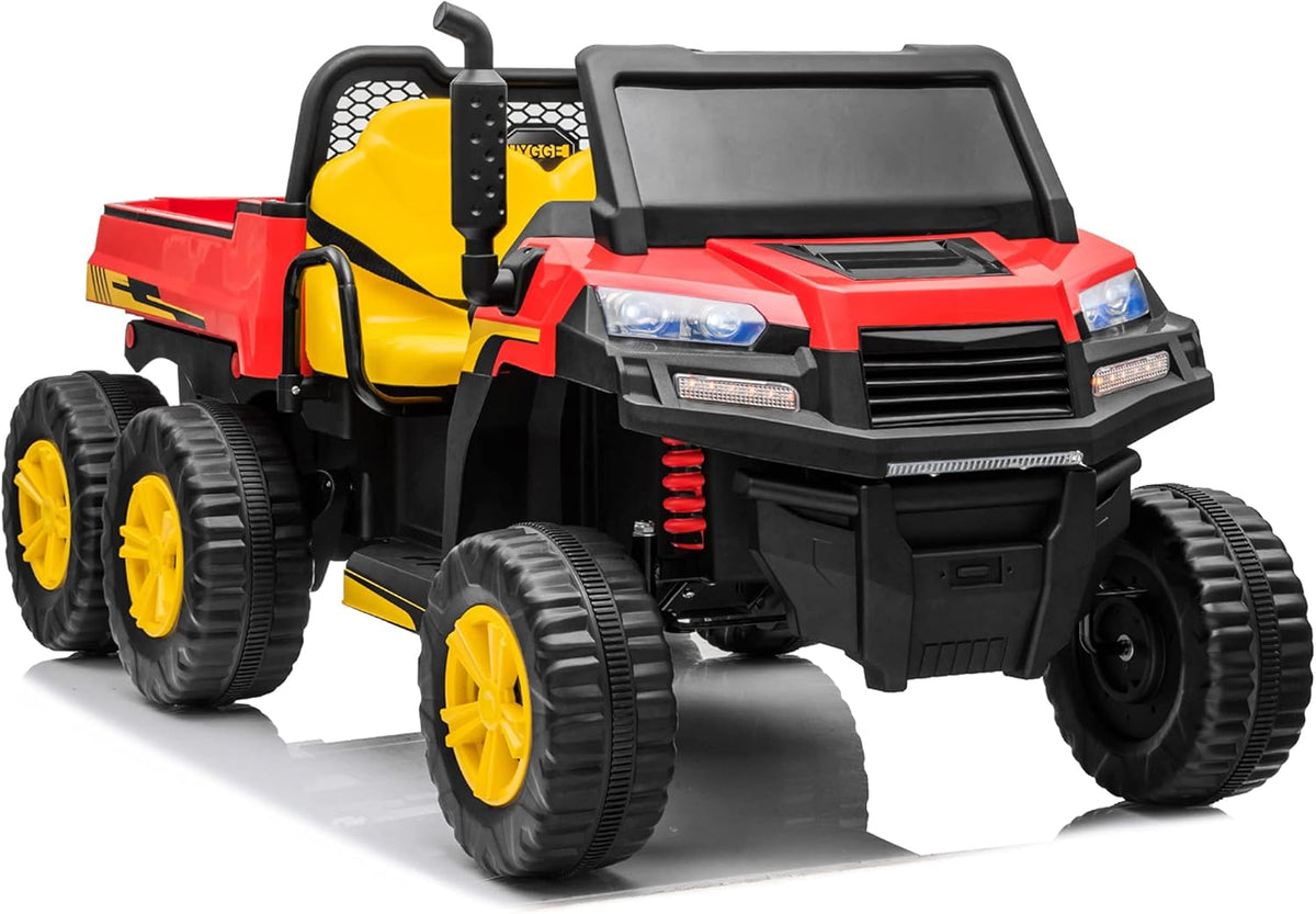 12V 2 Seater Kids Ride On Car with Remote Control 4WD Ride On Truck with Working Dump Bed Battery Powered 6 Wheels Ride On Toys Car, Bluetooth, Music Play, Green V455820