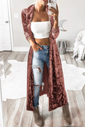 Casual Solid Patchwork Outerwear L333834