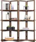 Dark Brown Wood 4 Tier Bookcase Room Divider M682016