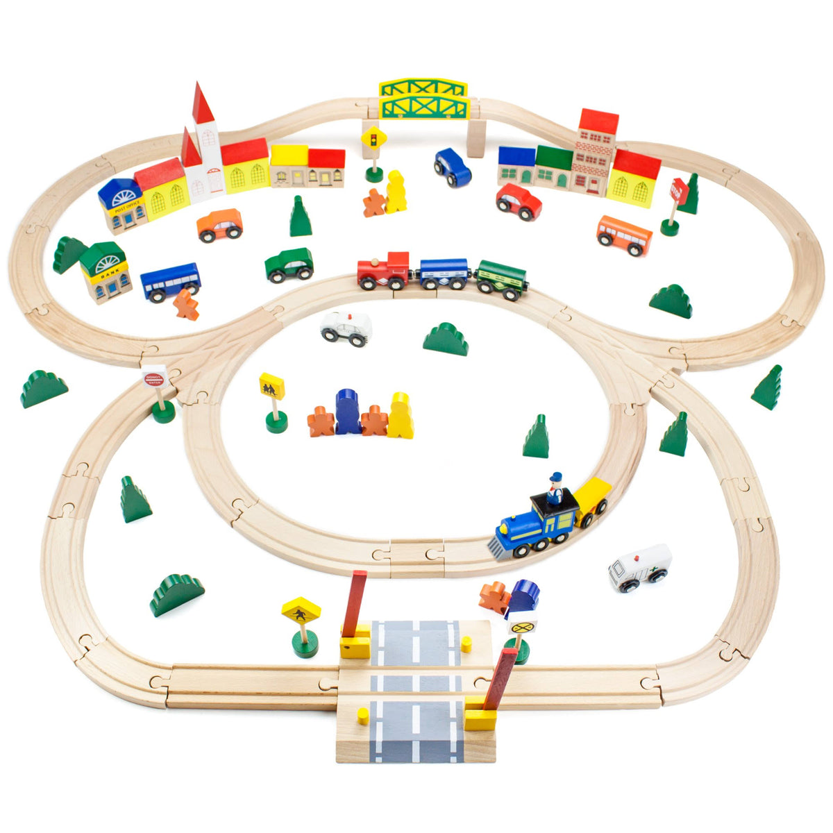 100 Piece Wooden Train Set F54090