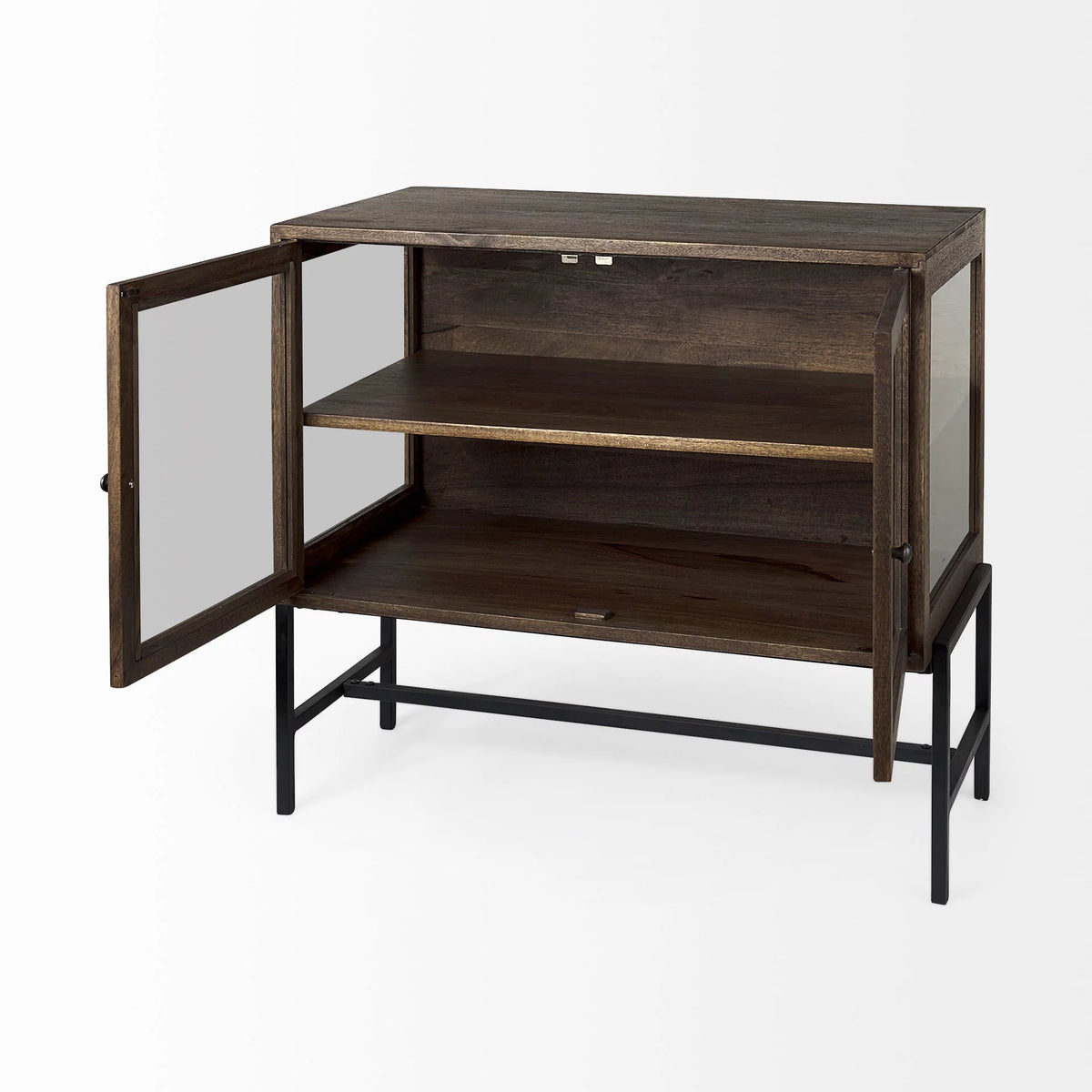 Rustic Two Door Shadowbox Cabinet T646