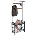 Freestanding Coat Rack with Shoe Bench F30315