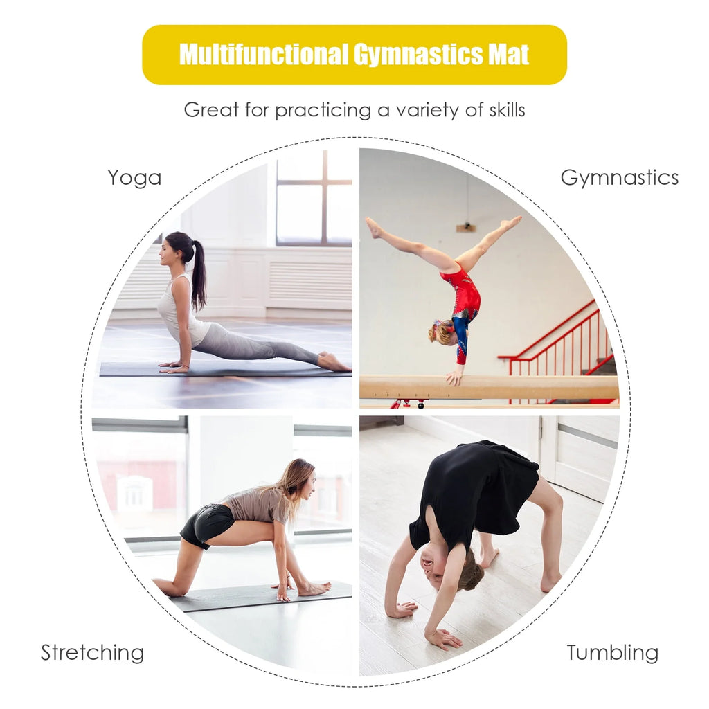 Folding Incline Gymnastics Mat Yellow W553