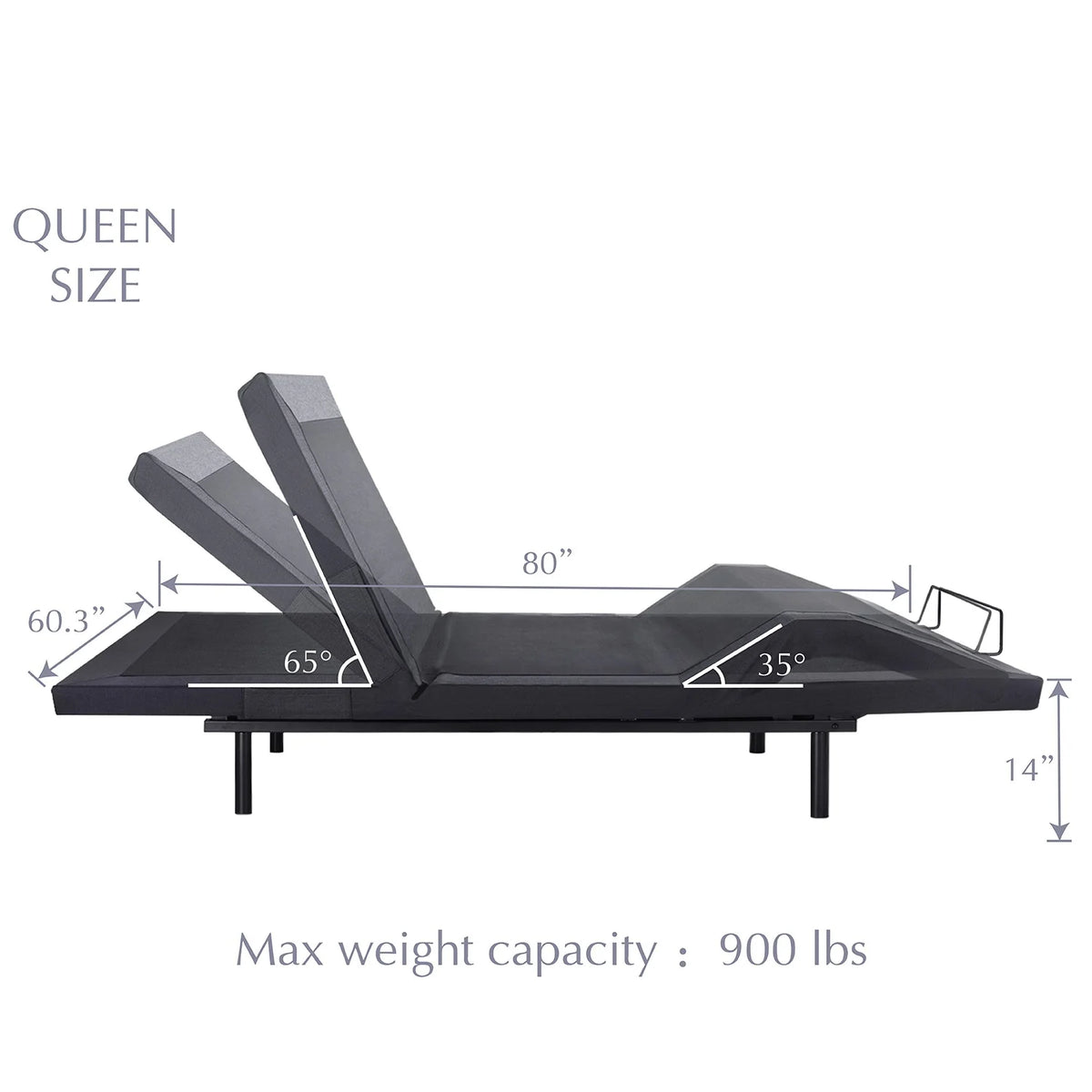Queen Size Adjustable Bed with Wireless Remote L81487