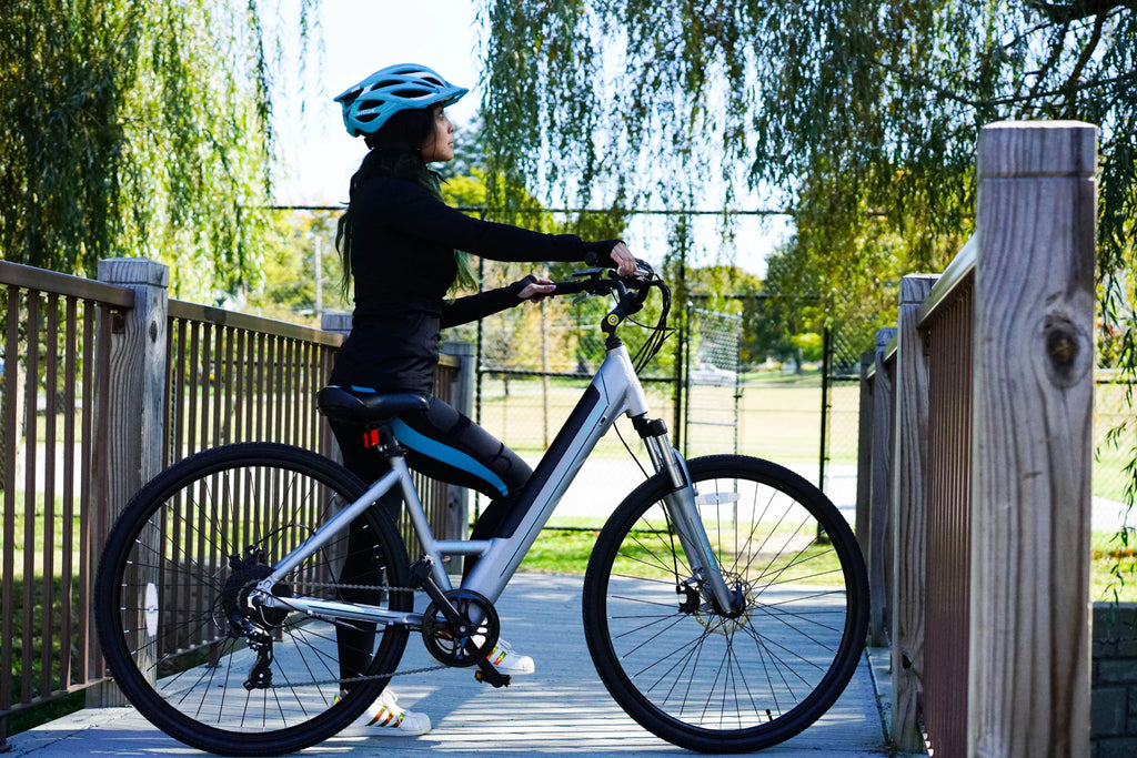 Gray 350W Step-Through Electric Bicycle C573