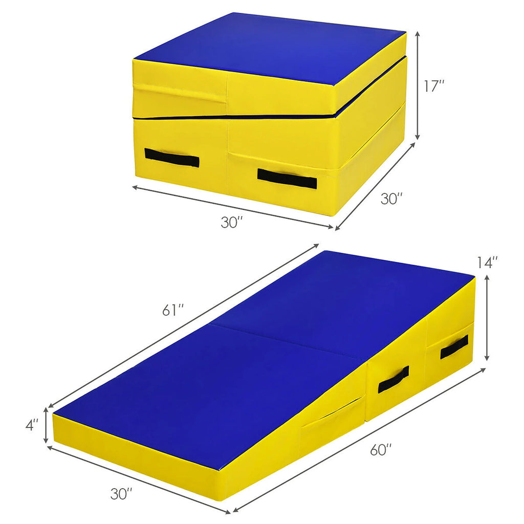 Folding Incline Gymnastics Mat Yellow W553