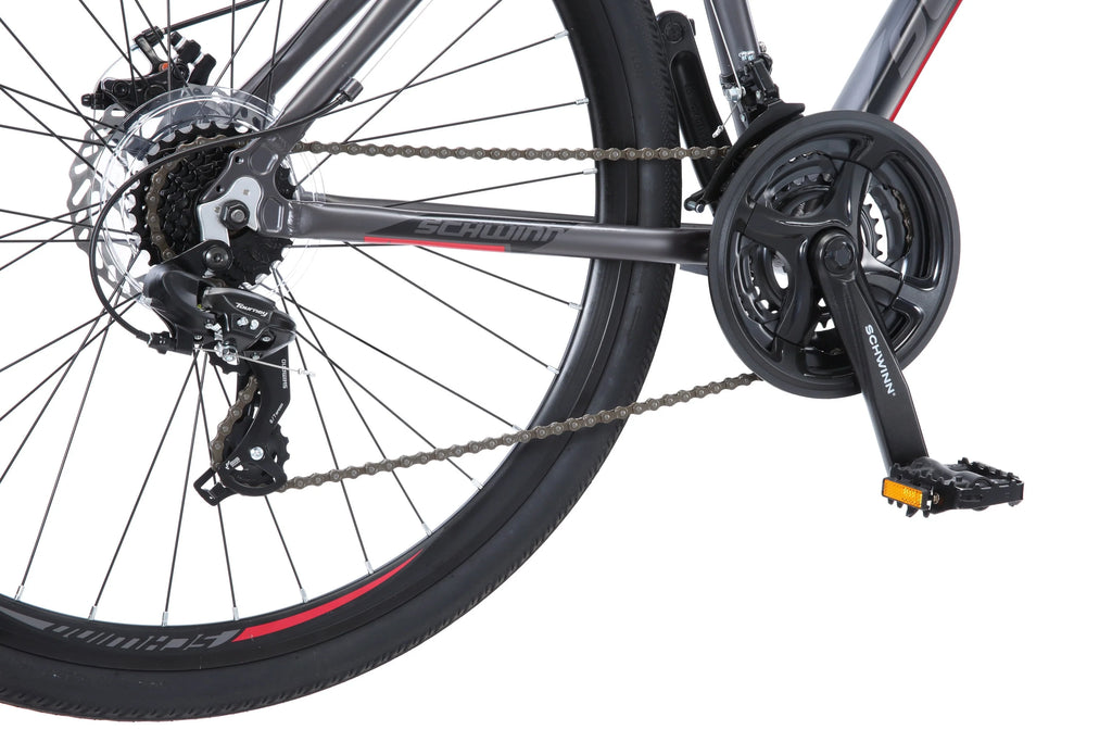 Hybrid Bike 700c Wheels 21 Speeds Mens Frame Grey H980