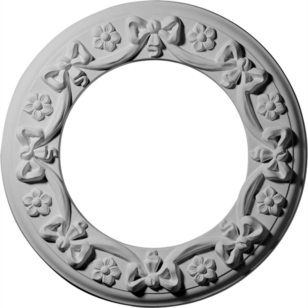 Ribbon with Bow Ceiling Medallion Hand-Painted Gold B6035