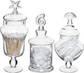 Clear Glass Set of 3 Apothecary Jars P5306