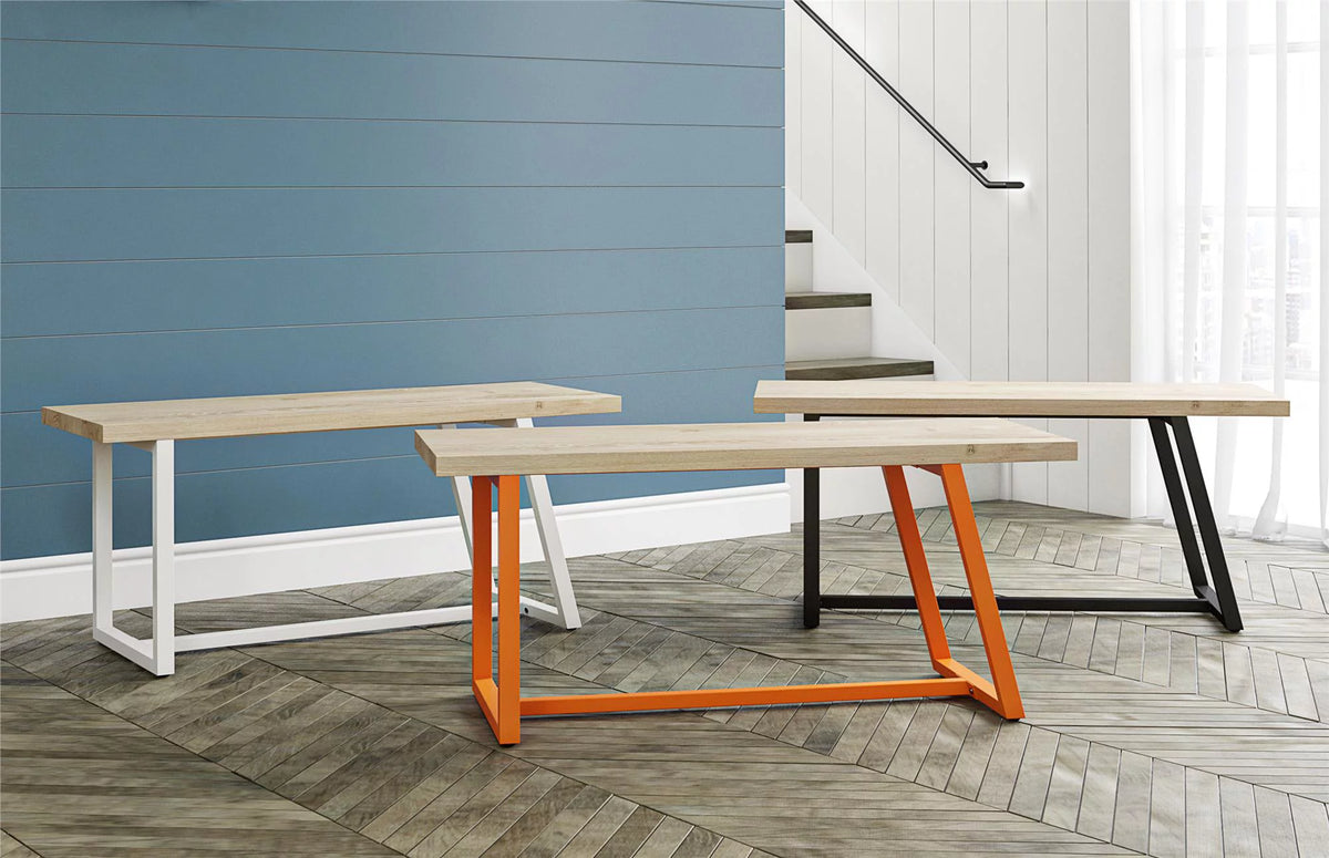White Entryway Bench J480218