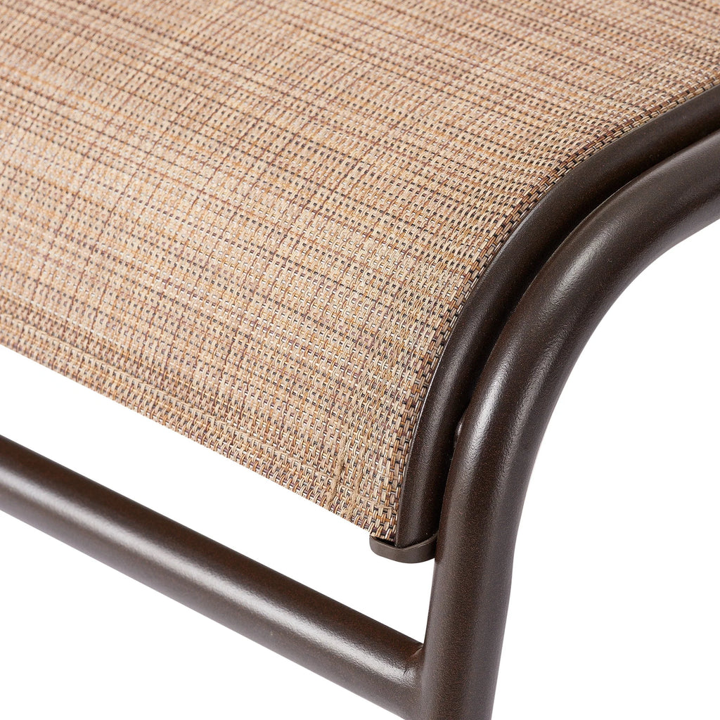 Tan Set of 2 Steel Outdoor Chaise Lounge R14899