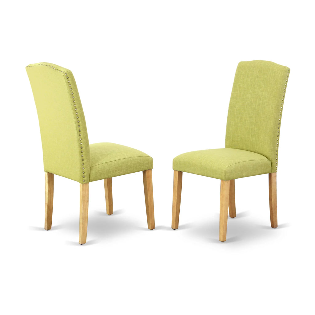 5 Pc Dining Room Set for 4 with Oak Leg and Linen Fabric D468182