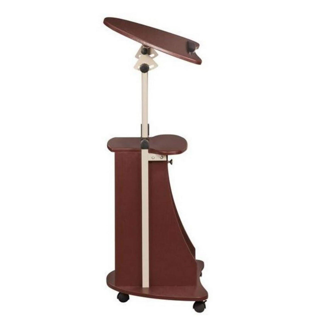 Rolling Adjustable Laptop Cart with Storage Black R518