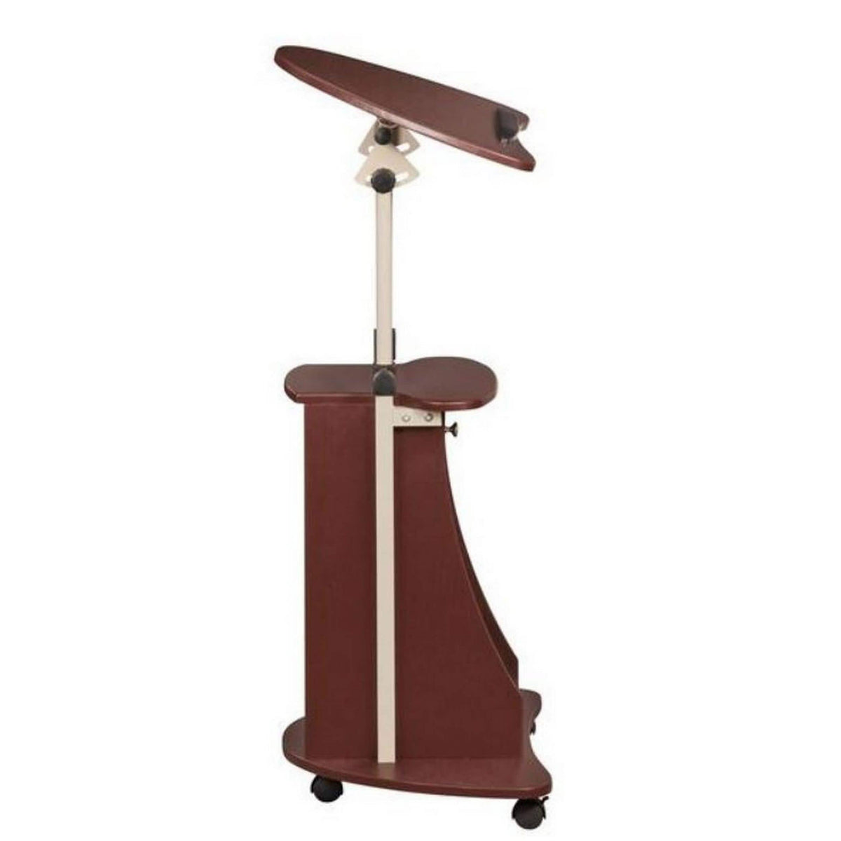 Rolling Adjustable Laptop Cart with Storage Black R518