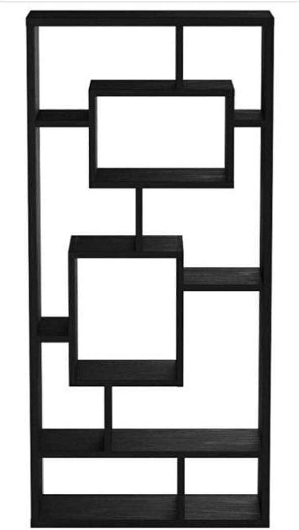 Black Oak 10-Shelf Bookcase W6037