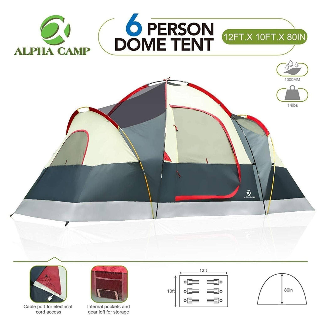 6 Person Camping Tent X39317