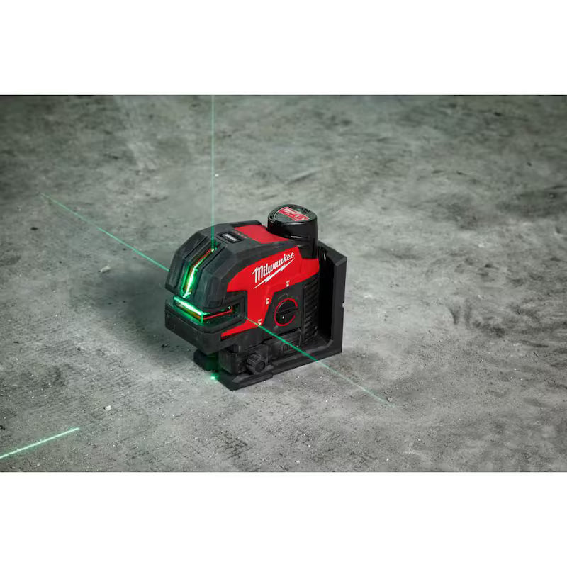 12-Volt Lithium-Ion Cordless Green Cross Line Laser Kit P80625
