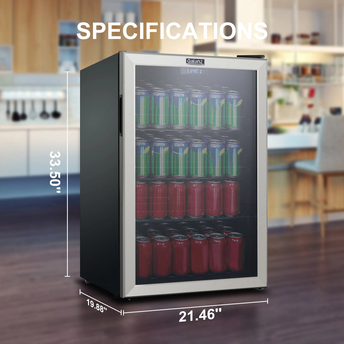 4.5 Cu ft 152 Can Stainless Steel Mini Fridge W9657