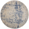 Beige Blue 7'10 x 7'10 Rug R5410