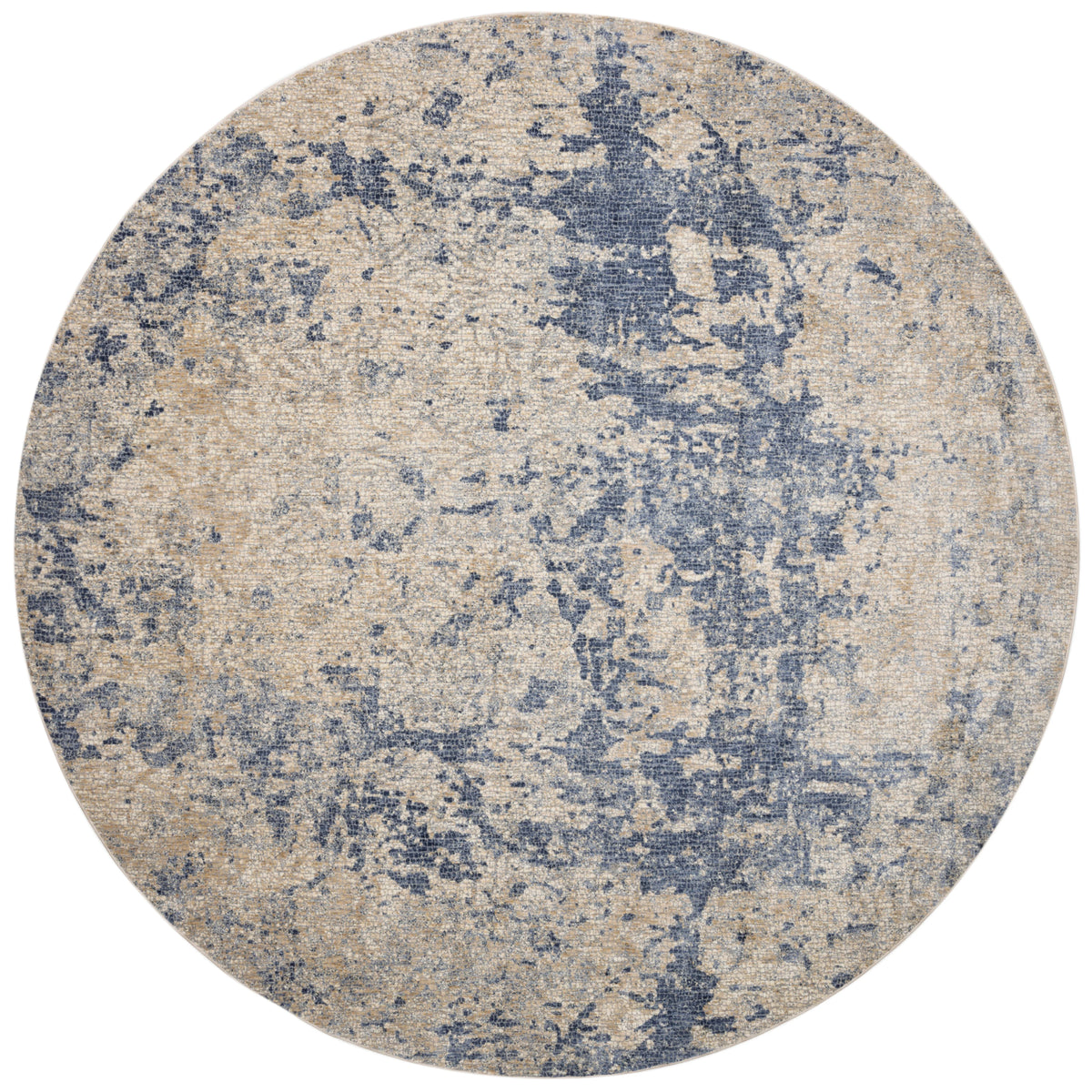 Beige Blue 7'10 x 7'10 Rug R5410