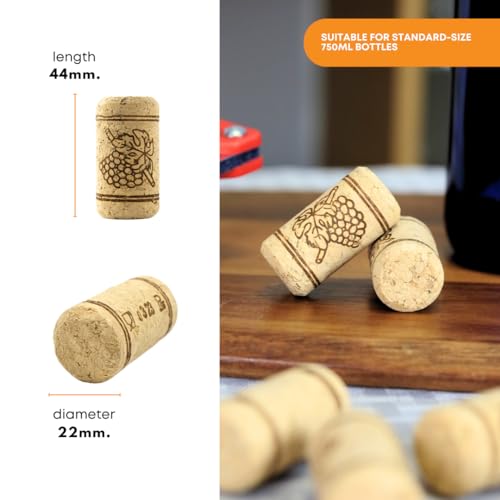 30 Premium Straight Wine Corks 7/8" x 1-3/4" Beige K91000