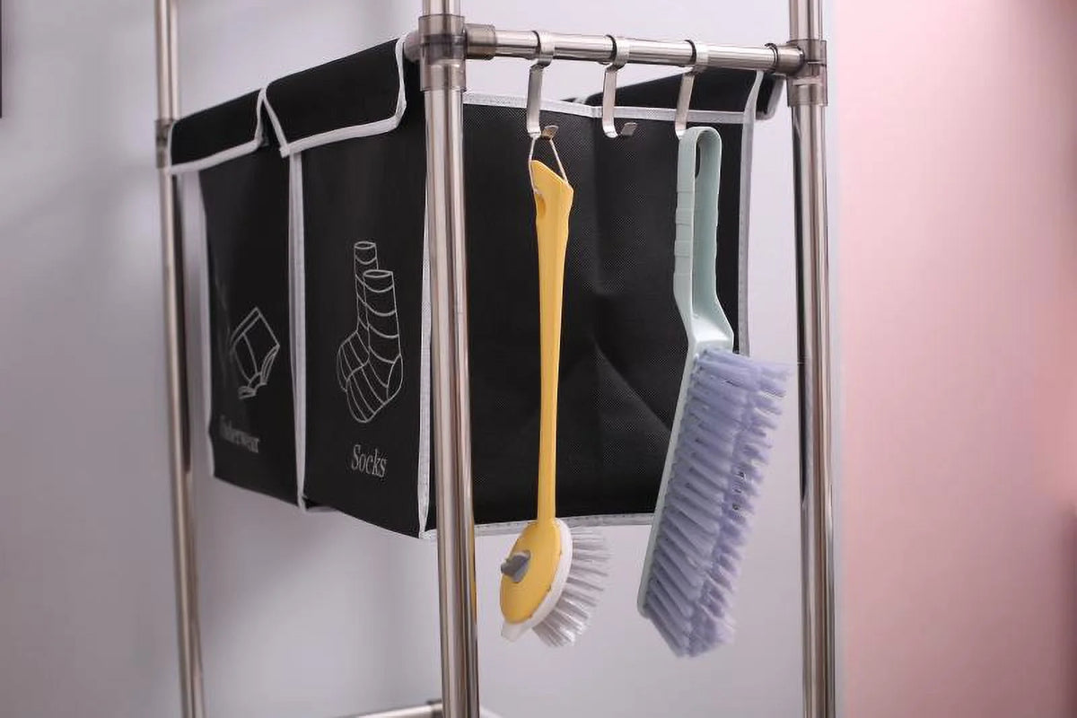 3-Tier Laundry Sorter Hamper with 4 Removable Bags O856738