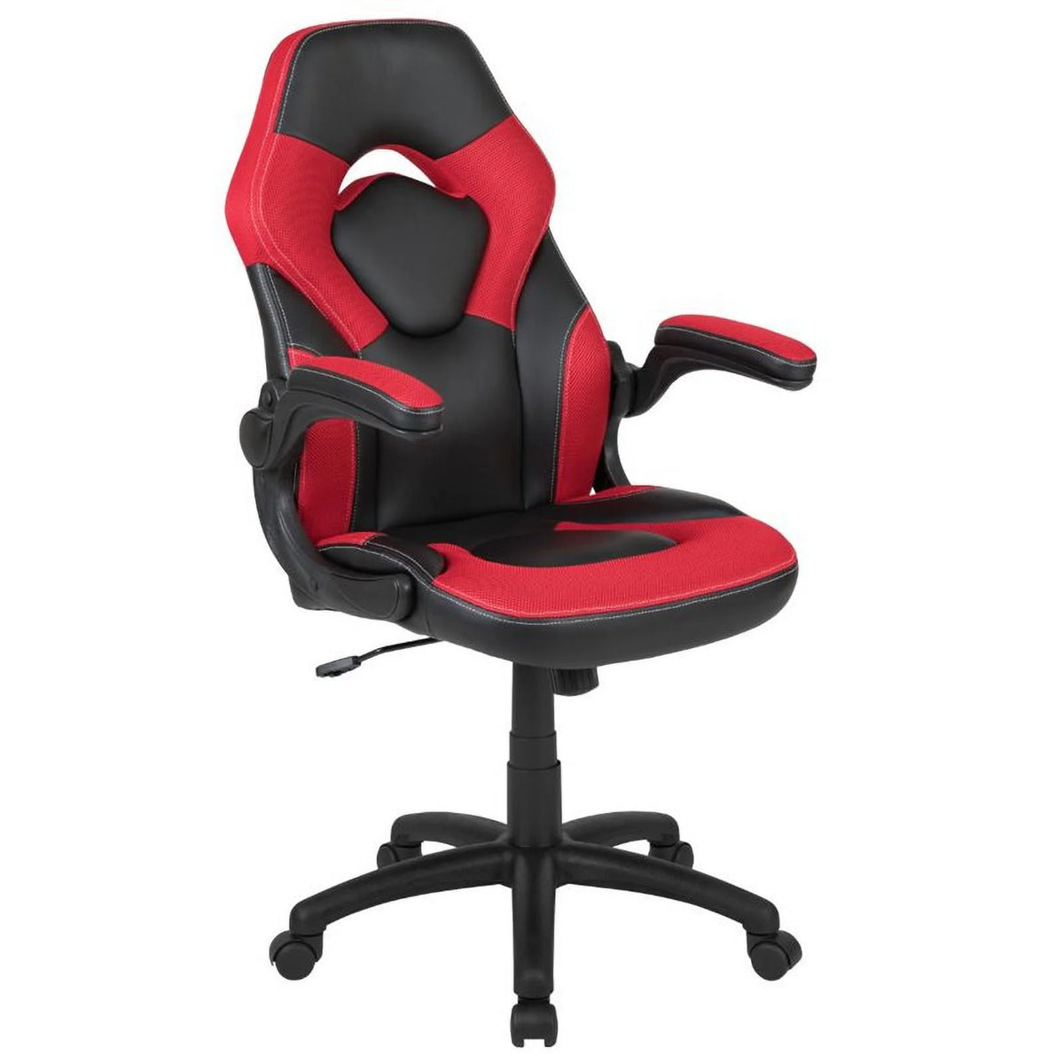 2 Piece Gaming Desk Set with Monitor Stand in Black and Red X41424