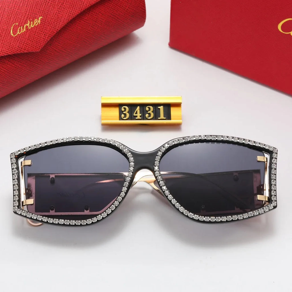 Luxury Rhinestone Polarized Sunglasses S454