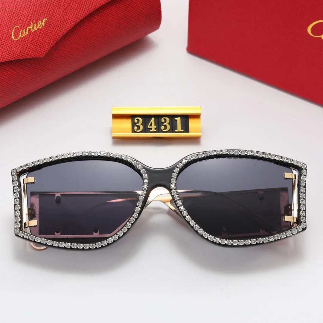 Luxury Rhinestone Polarized Sunglasses S454