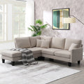 Beige L Shape Sectional Sofa with Recliner D175867