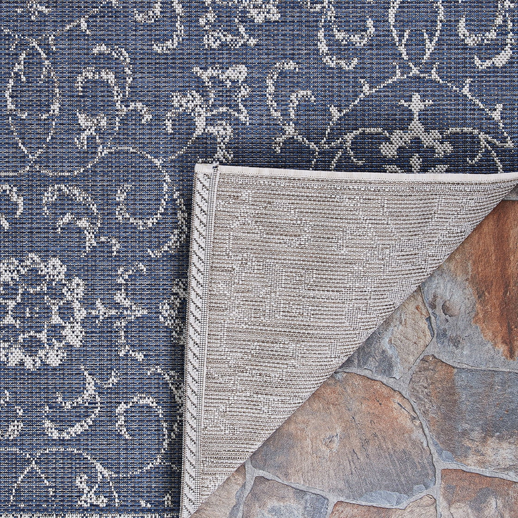 Navy-Ivory Indoor / Outdoor Area Rug E867350