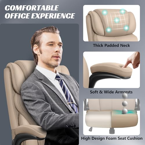 Big and Tall Ergonomic Leather Office Chair R7249