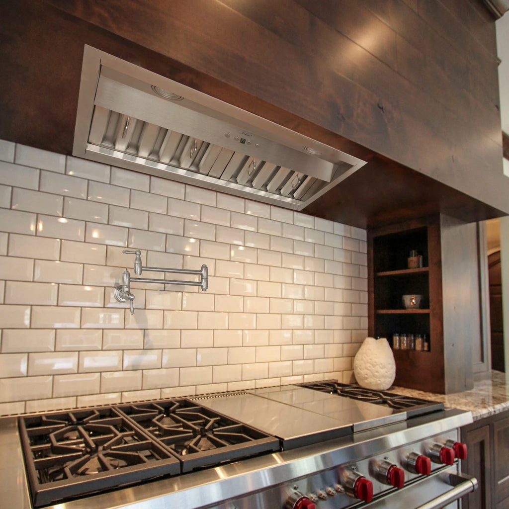 30 Inch Stainless Steel Ducted Range Hood Insert, 600 CFM V283