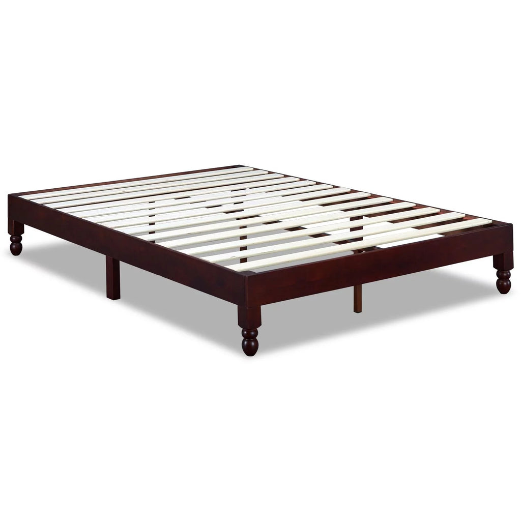 Full Size 12 Inch Solid Wood Platform Bed with Under Bed Storage A40887