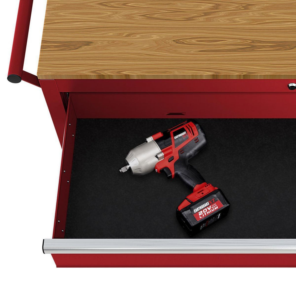 46 in. Mobile Workbench with Solid Wood Top J55266