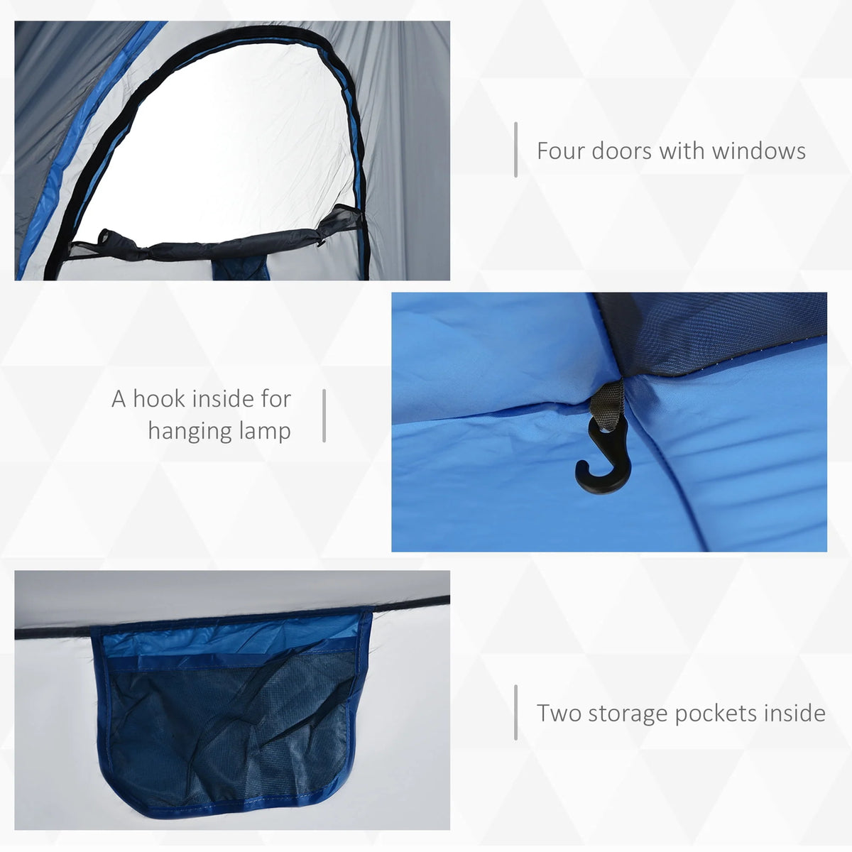 4 Person Pop Up Tent with Windows and Doors R6558