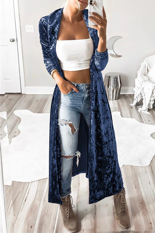 Casual Solid Patchwork Outerwear L333834
