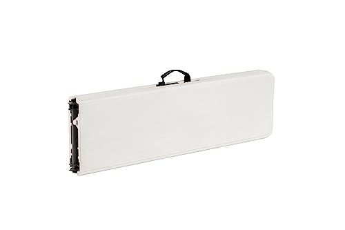 2.75ft White Plastic Folding Bench E5558