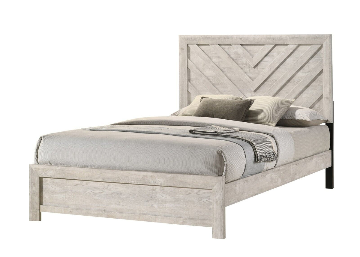 King Bed Dresser Mirror Nightstand 5pc Set J95887